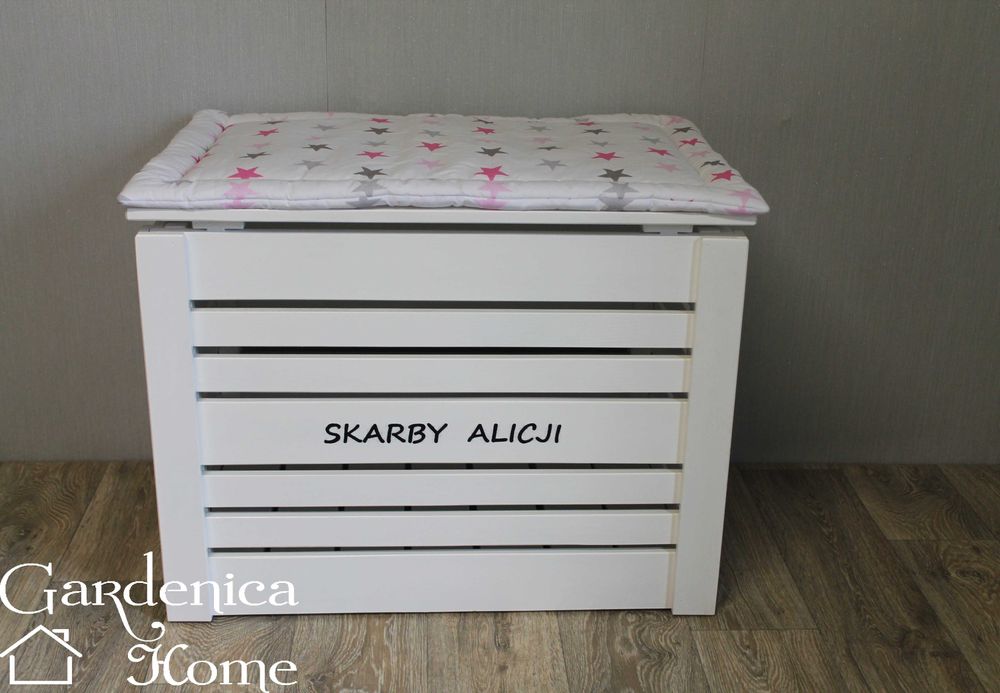 Skrzynia duża pojemnik kufer do przechowywania na zabawki na pranie