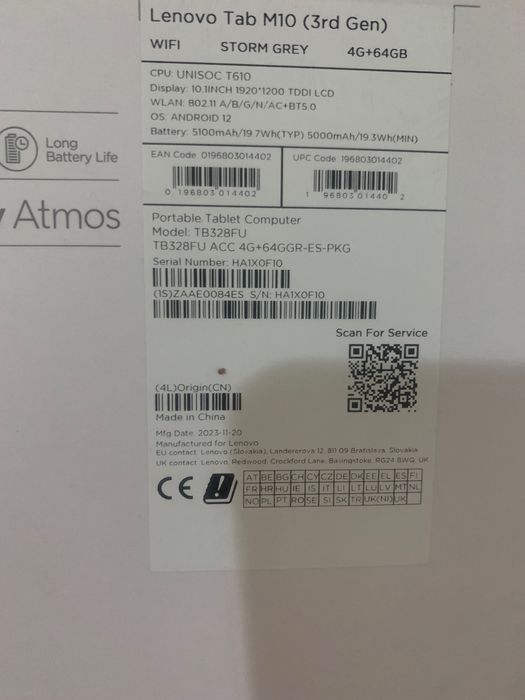 Tablet Lenovo de 10 Polegadas . Oferta de teclado e 2 capas