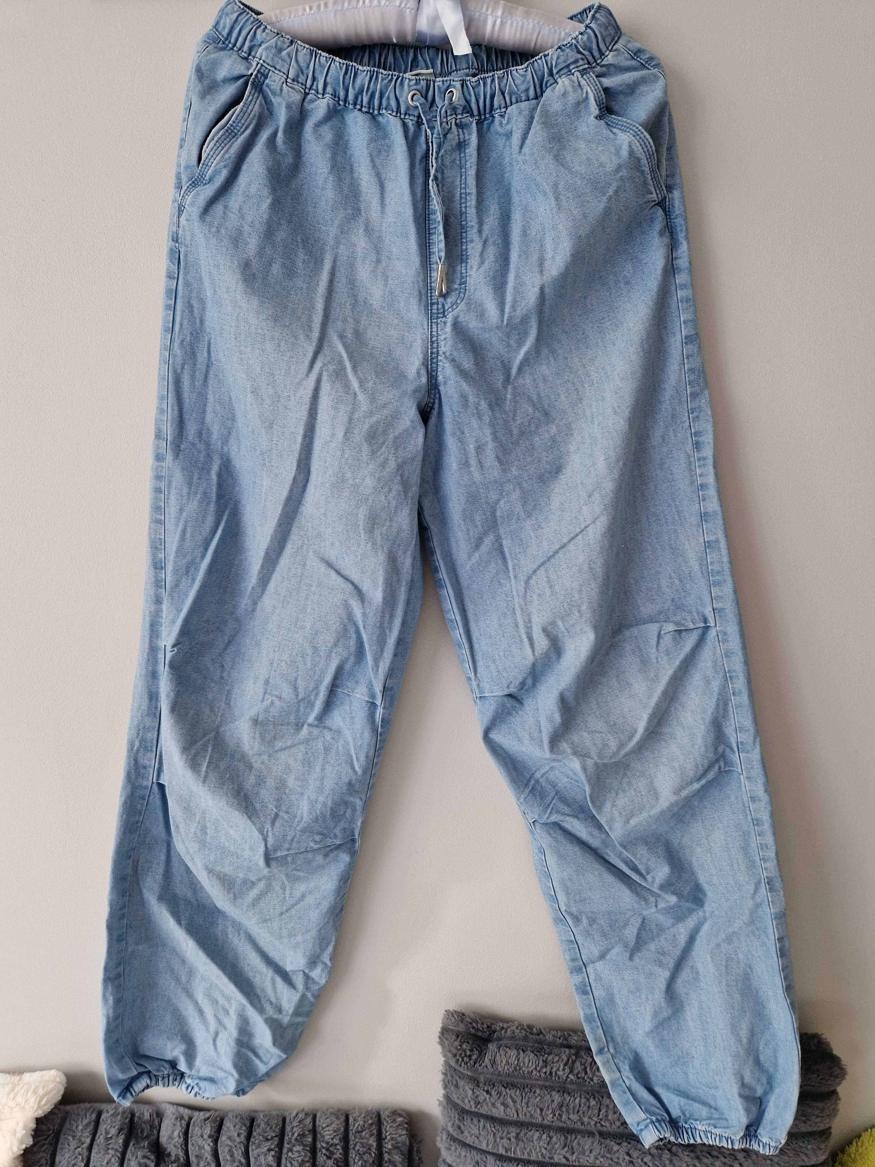 C&A parachute cienkie jeansowe spodnie 170cm