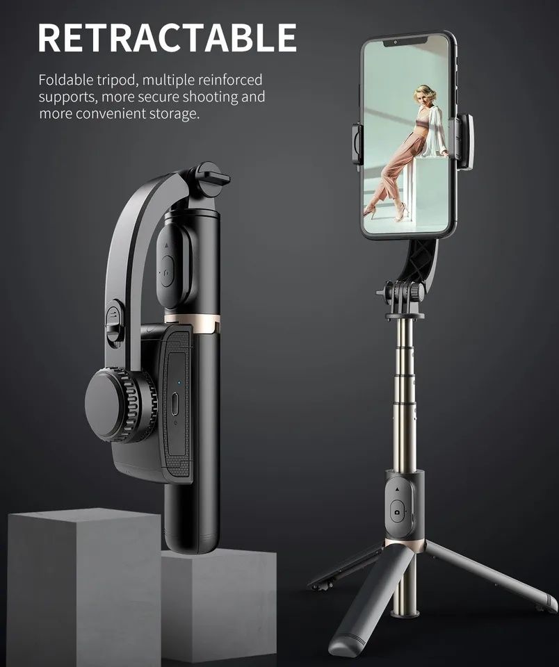 Selfie stick tripod gimbal 360°