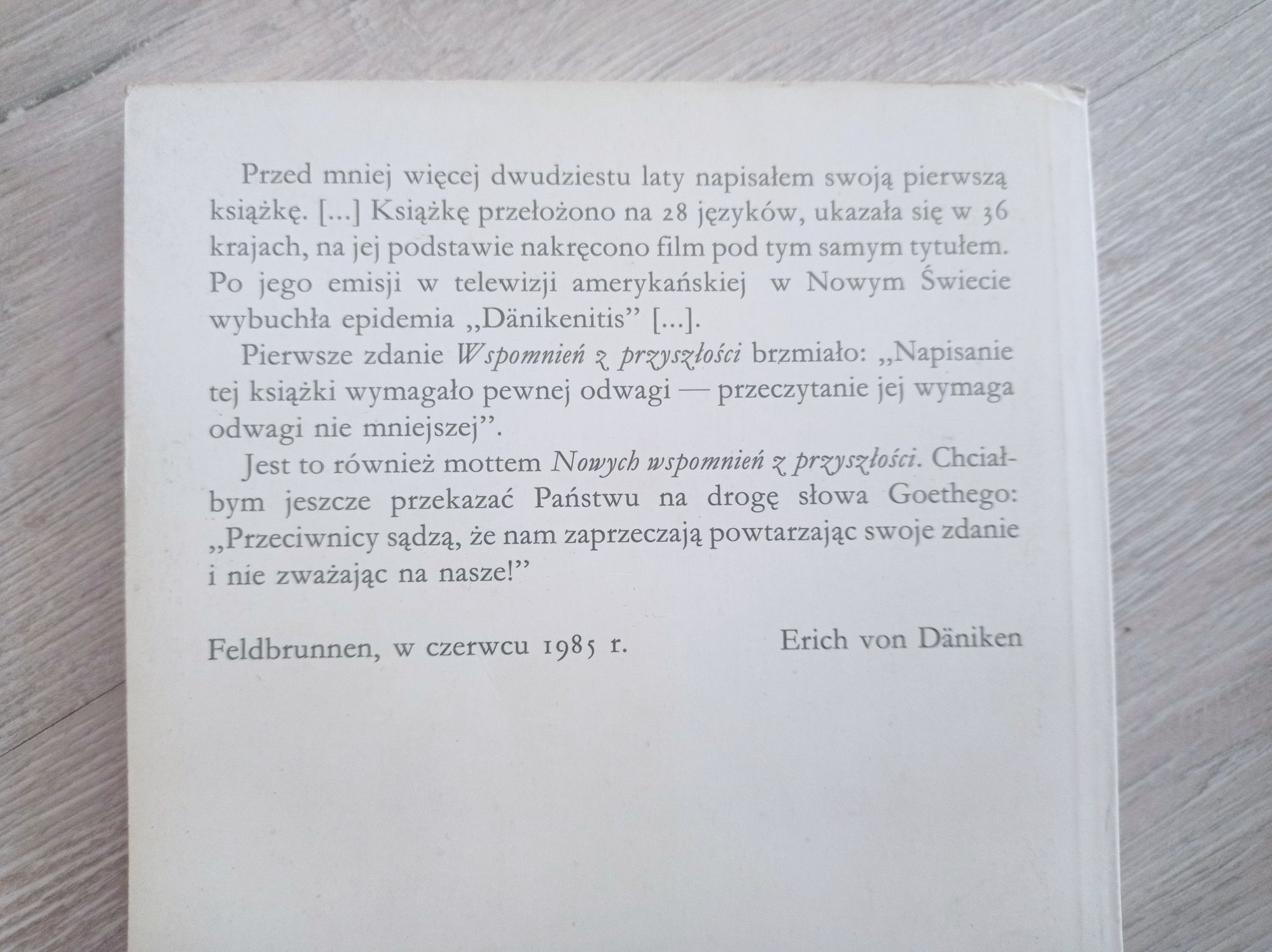 Czy się myliłem? Nowe wspomnienia z przyszłości.
