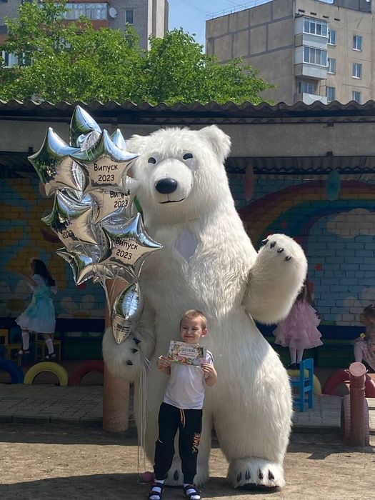 Привітання ведмедика поздравление  Мішка Аніматори Мишка Запоріжжя