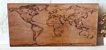Drewniana Mapa Świata 3D OBRAZ 60x30 cm Grawer Dekoracja Prezent Handm