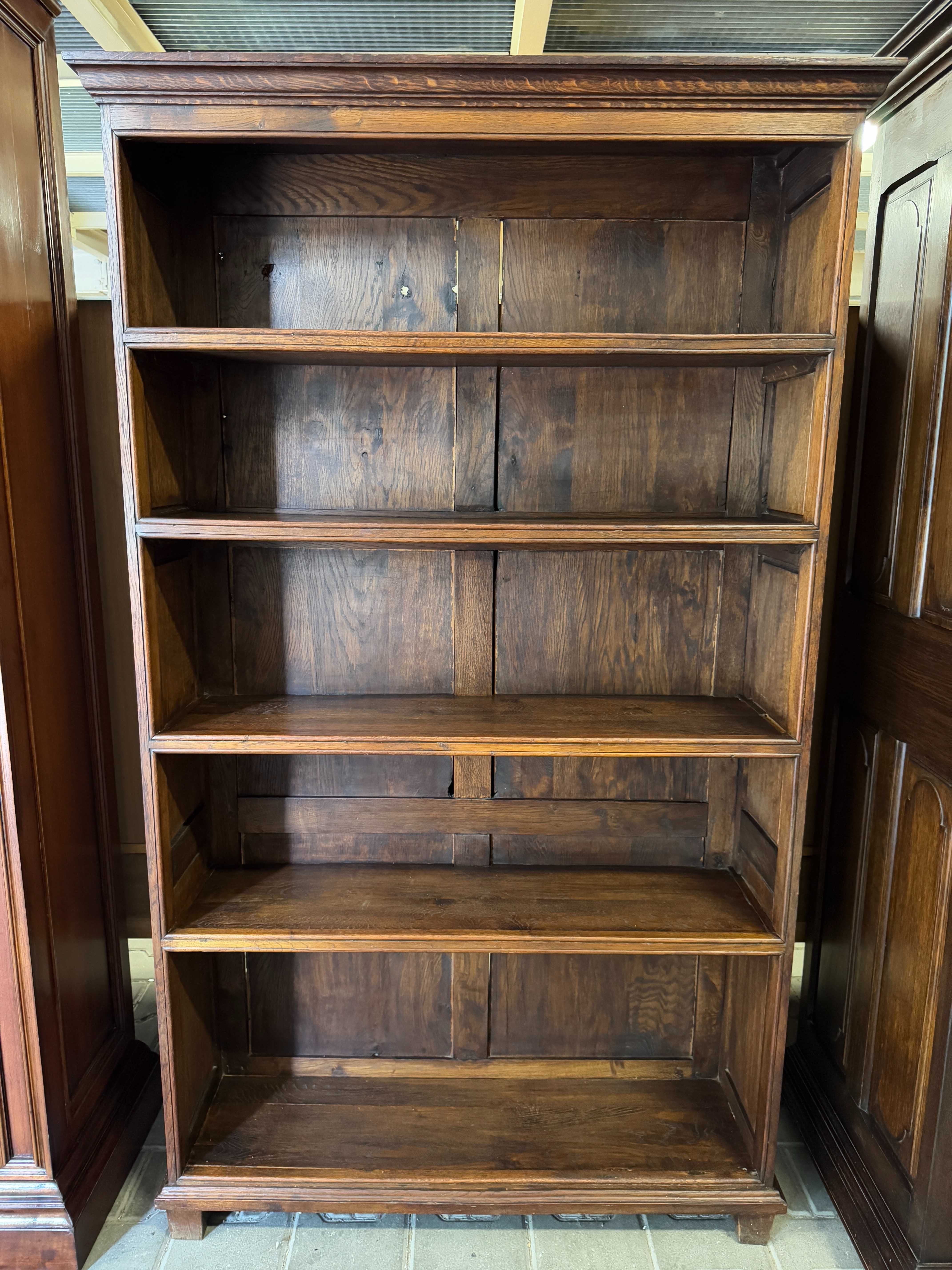 Regał drewniany biblioteka antyczna szafka orzech