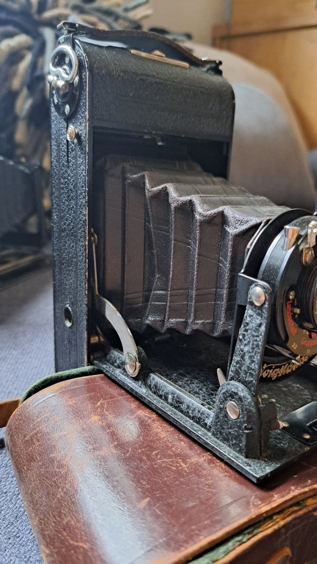 Antyk Aparat fotograficzny miechowy Voigtlander Voigtar 1:7,7