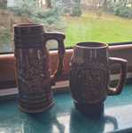 Pokale do piwa, kufle do piwa, gliniane kufle, ceramika, szyb górniczy