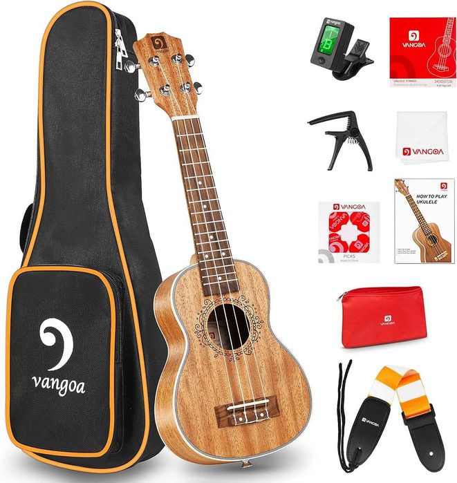 Vangoa ukulele sopranowe 53 cm jednolite ukulele akustyczne