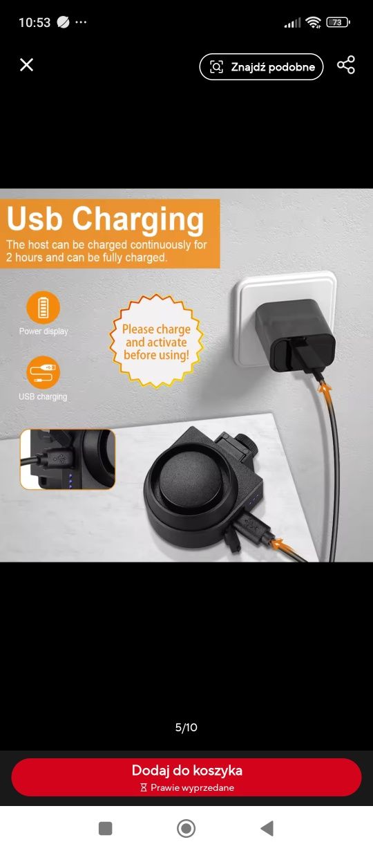 Alarm A2 rowerowy 115dB