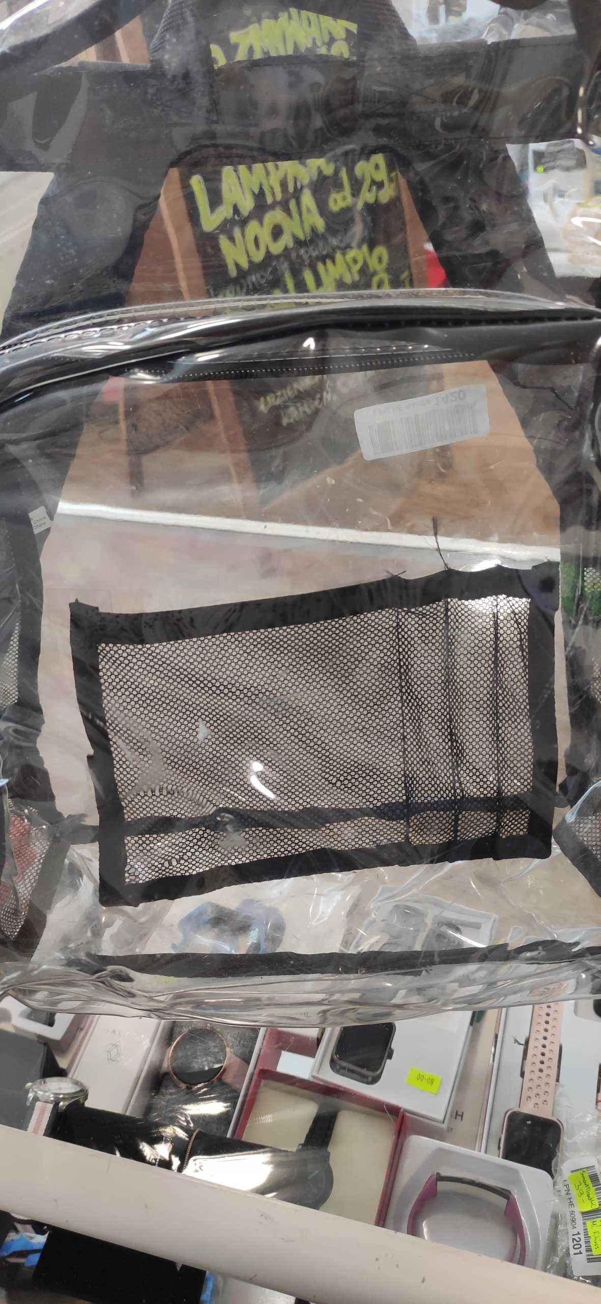 WADA Plecak  przezroczysty transparent POWYSTAWOWY