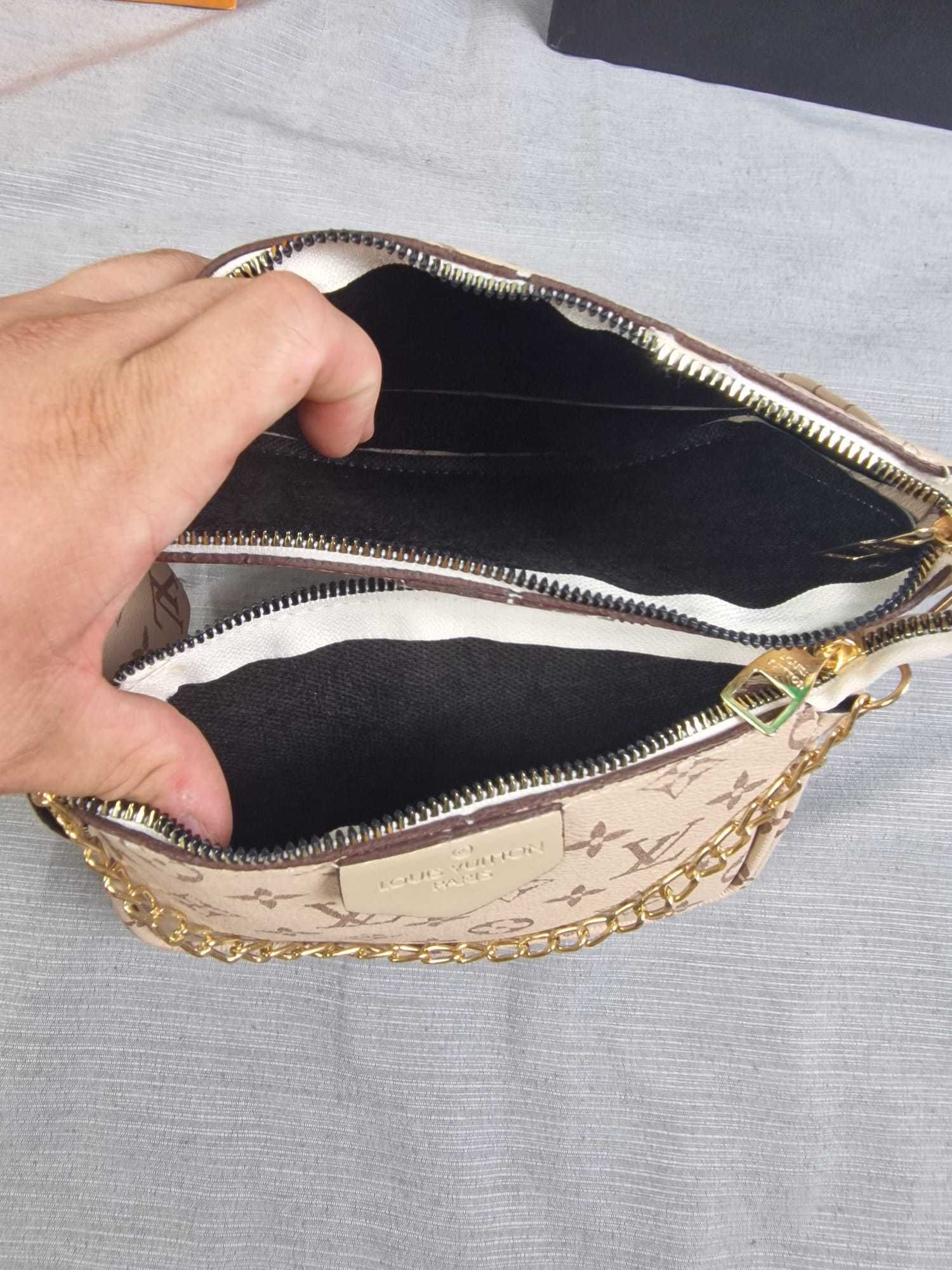 Torebka damska 3w1 Louis Vuitton beżowa torebki damskie LV hit