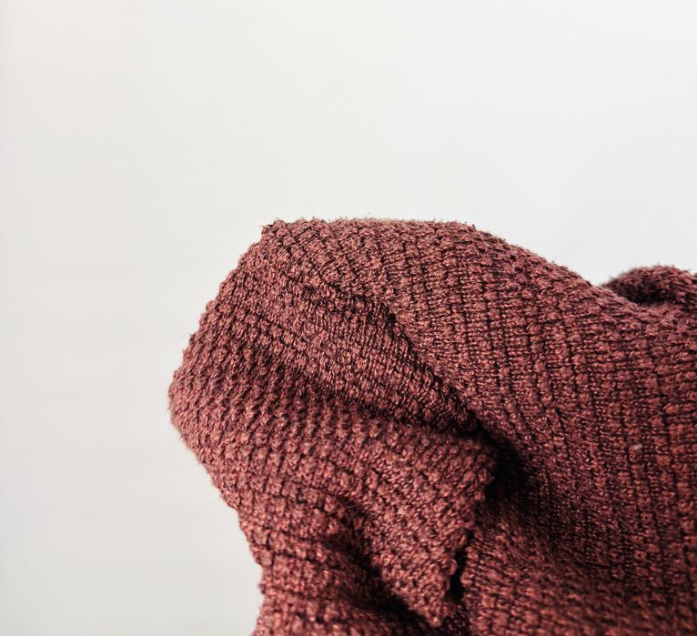 Brązowy sweter o grubym splocie S 36