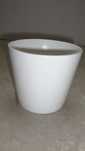 ceramiczna biała doniczka/ biała donica 13 X 15