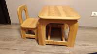 Продам дитячий стіл і стілець з натурального дерева