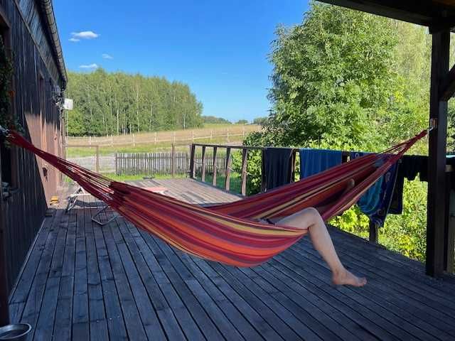 Domek na Warmii i Mazurach z sauną i banią, okolice jeziora Dadaj