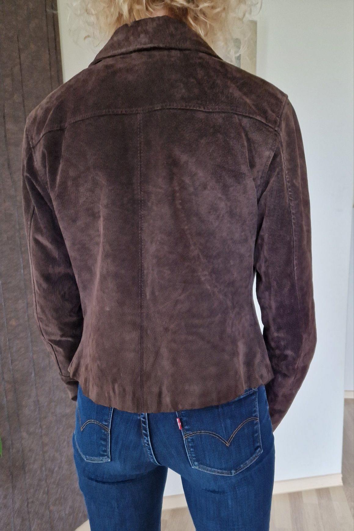 Kurtka skórzana, M  38 zamszowa real leather