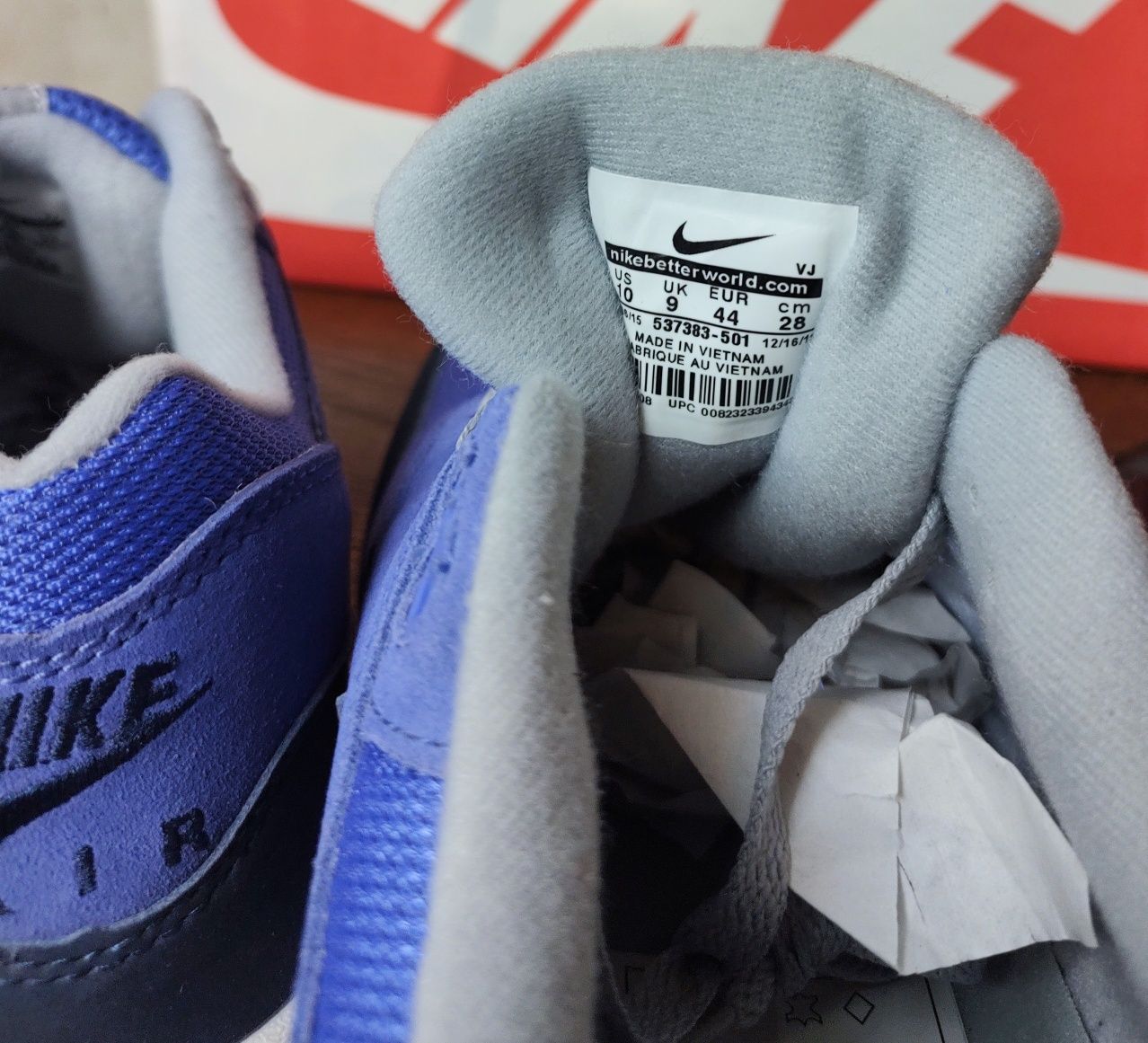 NIKE AIR MAX 1 - buty męskie (44 / 28cm) fioletowe / nowe Warszawa / 2
