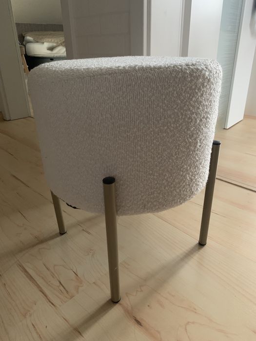 Nowy puf pufa bouclé złote nóżki nowa tanio