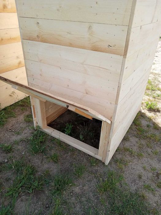 Wychodek na budowę działkę toaleta drewniana WC szelet sławojka