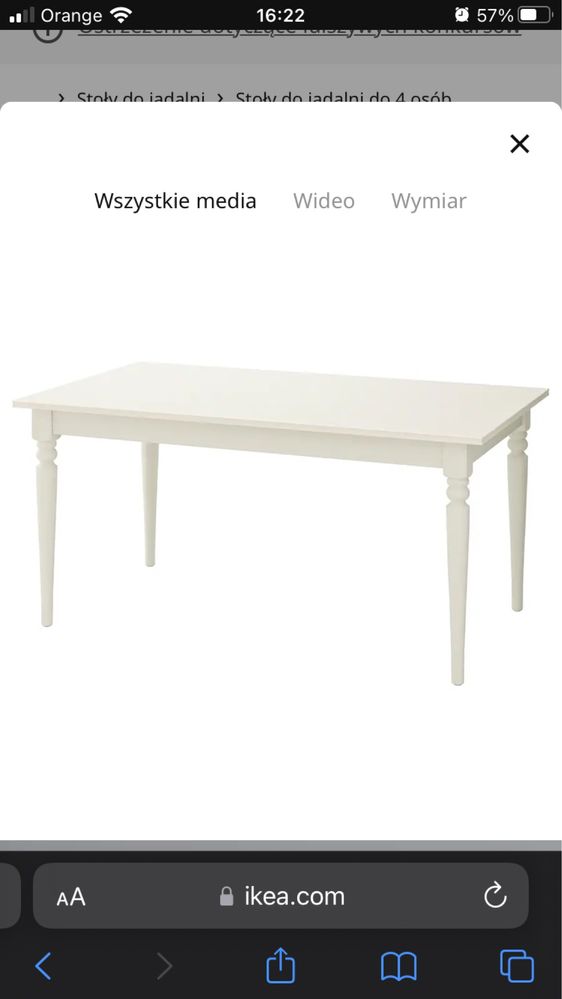 Stół rozkładany IKEA i 6 krzeseł