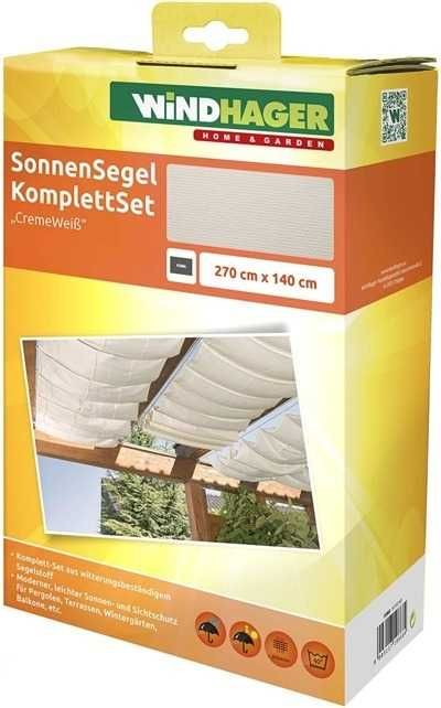 Windhager - markiza żagiel do altanki 270x140cm 2szt