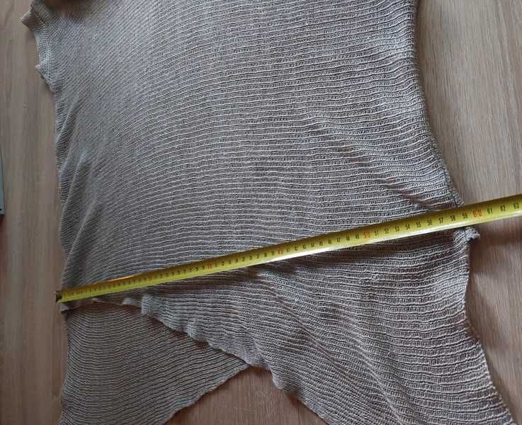 Asymetryczna bluzka naturalny 100% len jak Zuza Bart 120cm pachy 50 52