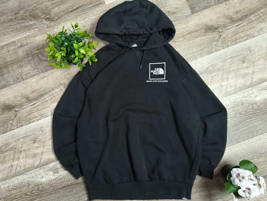 THE NORTH FACE худі чоловіче чорне оверсайз бавовна Л