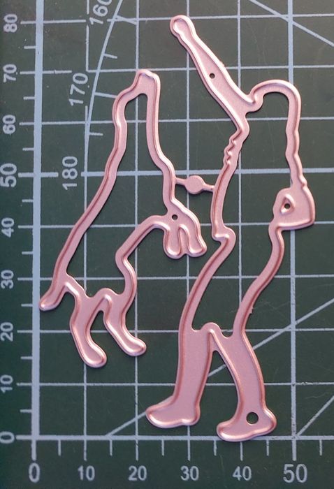 767. Wykrojnik pies z panią scrapbooking