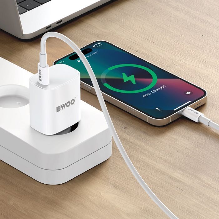 BWOO ładowarka sieciowa PD CDA159 USB-C + kabel USB-C - USB-C 20W