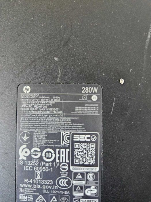 HP 20V 14A 280W (7.4*5.0) Оригінальний блок живлення