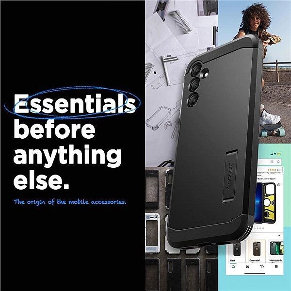 Etui Spigen Tough Armor na Samsung Galaxy A14/5g - czarne