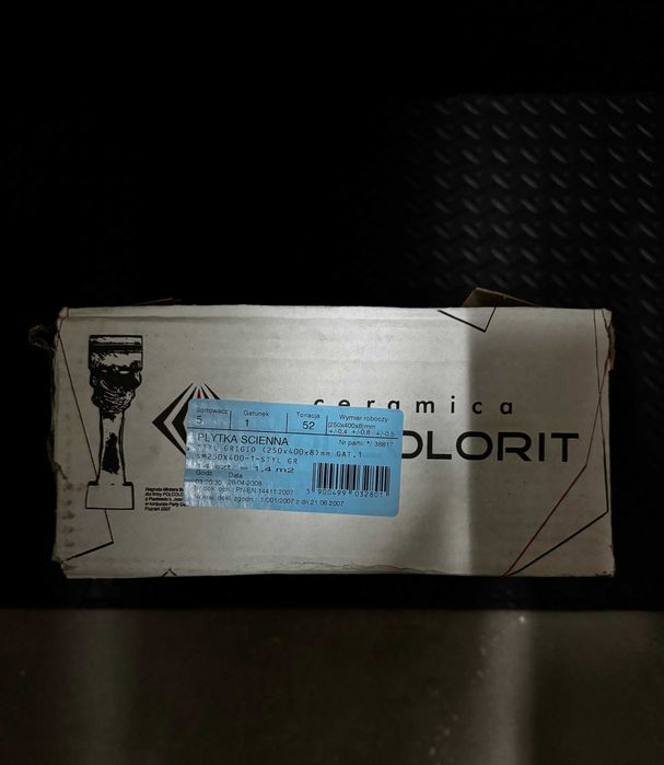 Płytki Ścienne Białe Czerwone Czarne 250x400x8 mm Gatunek 1