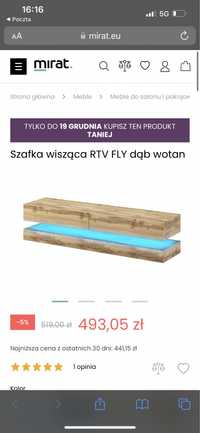 Szafka rtv led wisząca