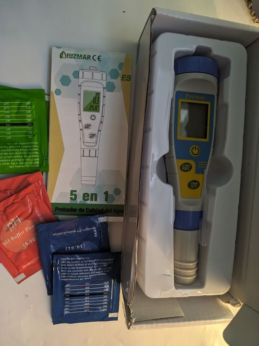 Аналізатор води 7-в-1 цифровий тестер pH, солі, хлору, ORP, TDS, EC та