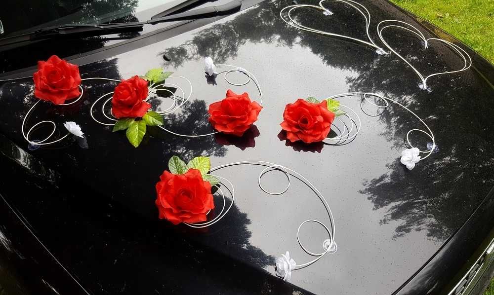 Dekoracja auta Ozdoba samochodu Ślubnego  Weselnego Serca