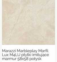 Gres płytki włoskie Marazzi Marbleplay Ivory Lux 58x58 M4LU