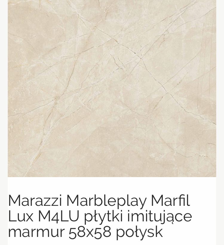 Gres płytki włoskie Marazzi Marbleplay Ivory Lux 58x58 M4LU