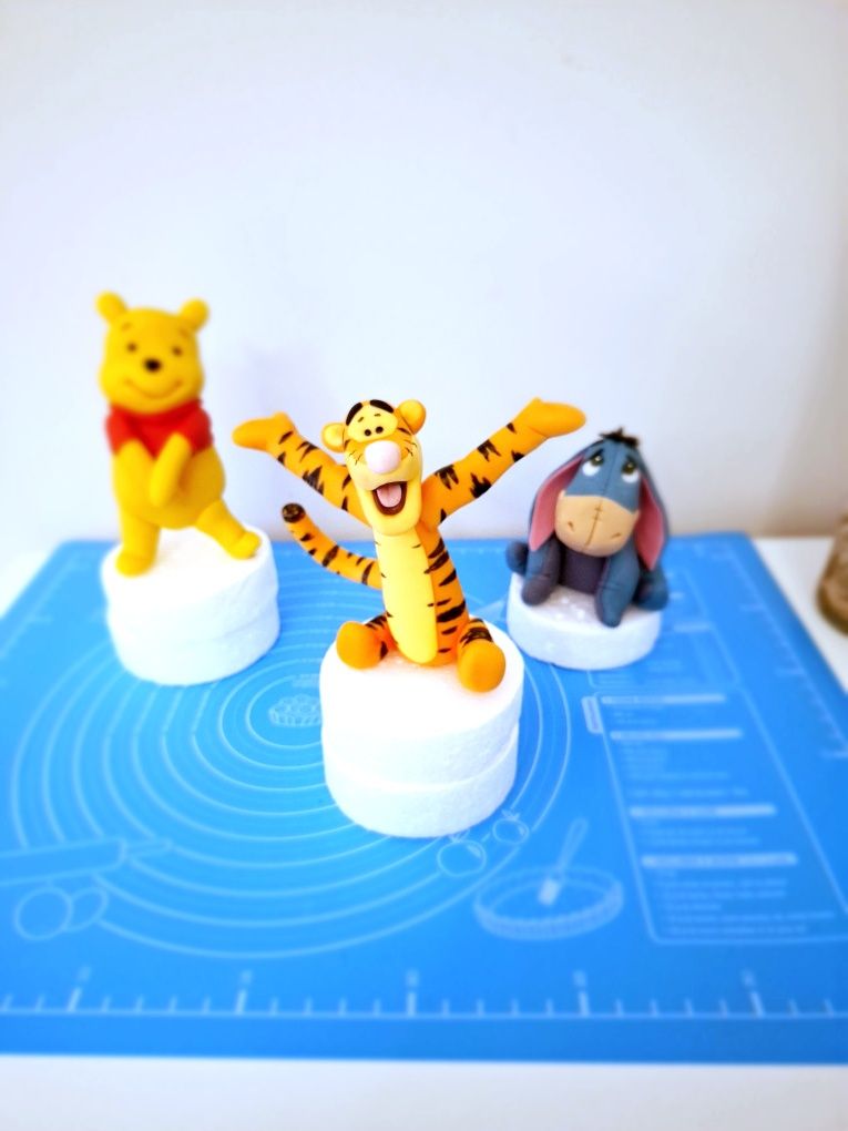 Figurki z masy cukrowej 3D - Kubuś Puchatek, Tygrysek, Osiołek