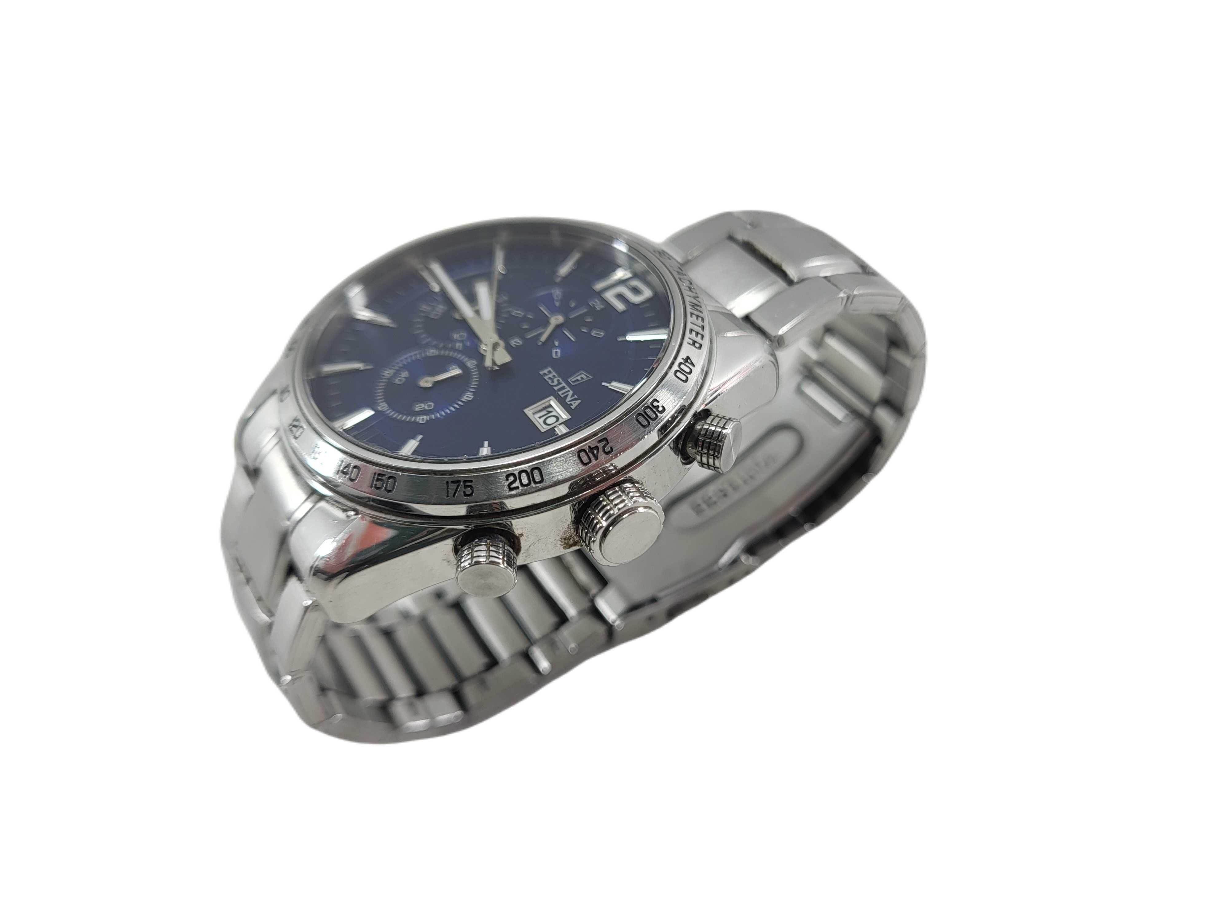 Zegarek męski Festina Timeless Chronograph F16759/3 srebrny