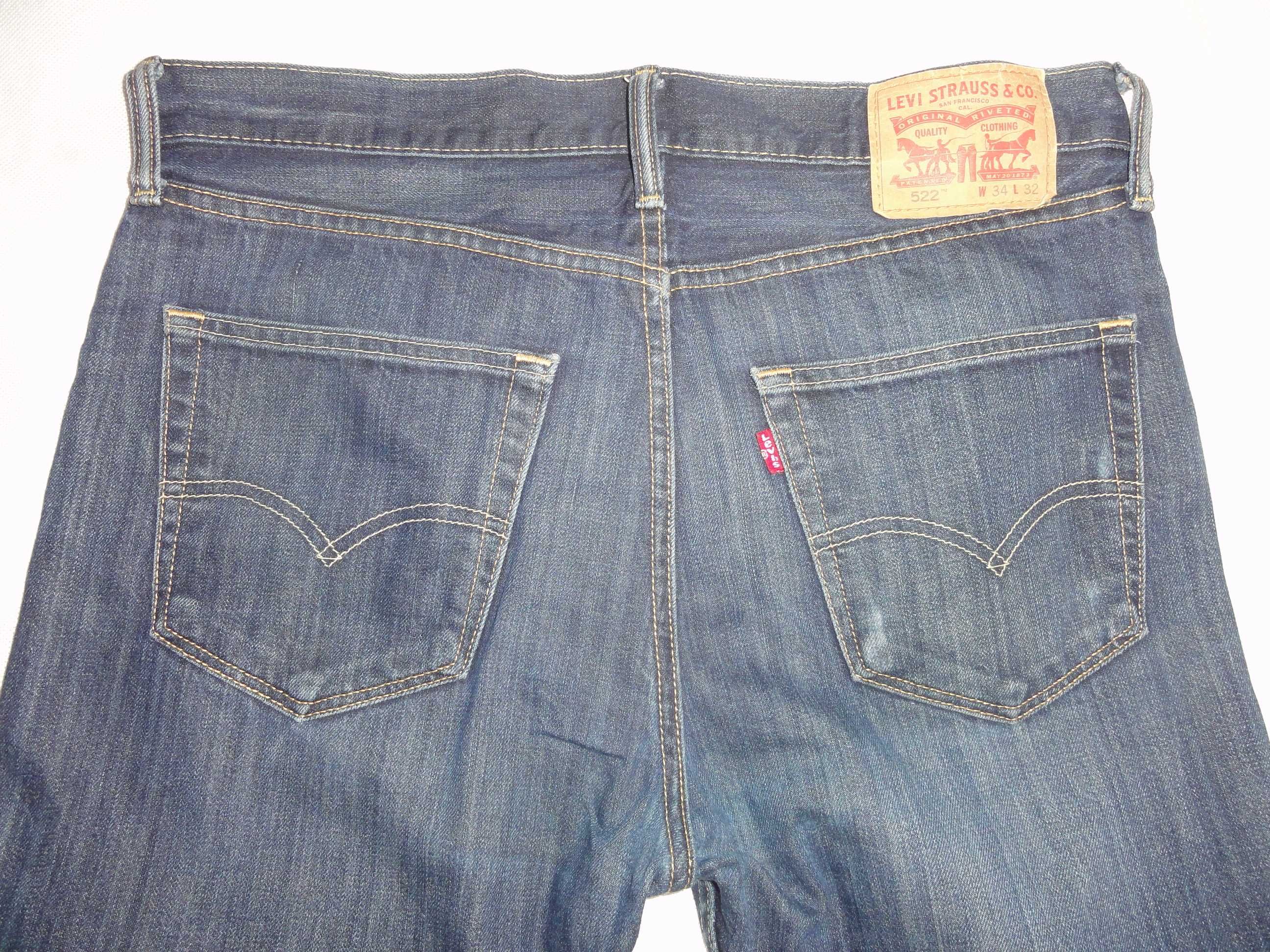 LEVIS 522  W34 L32 oryginalne spodnie Jeans