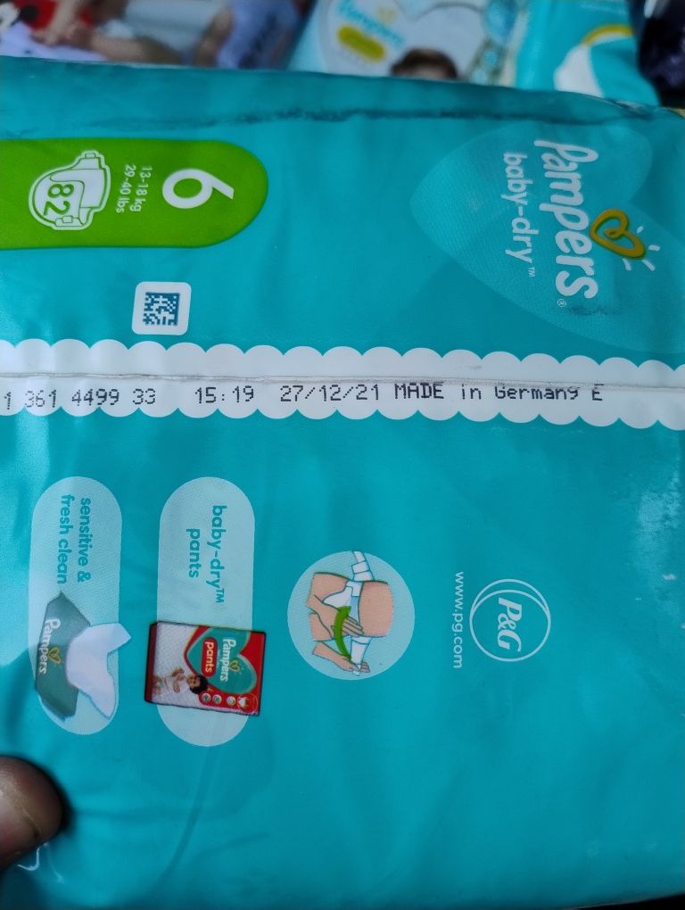 Підгузники Pampers 6, 82 шт. 13-18 кг.