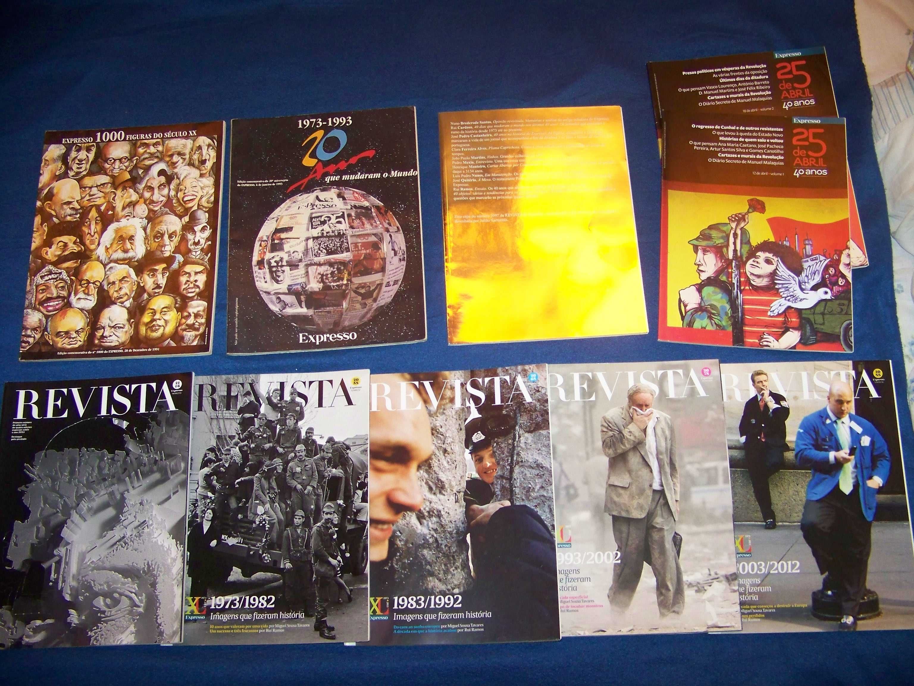 lote de 10 revistas do jornal expresso comemorativas