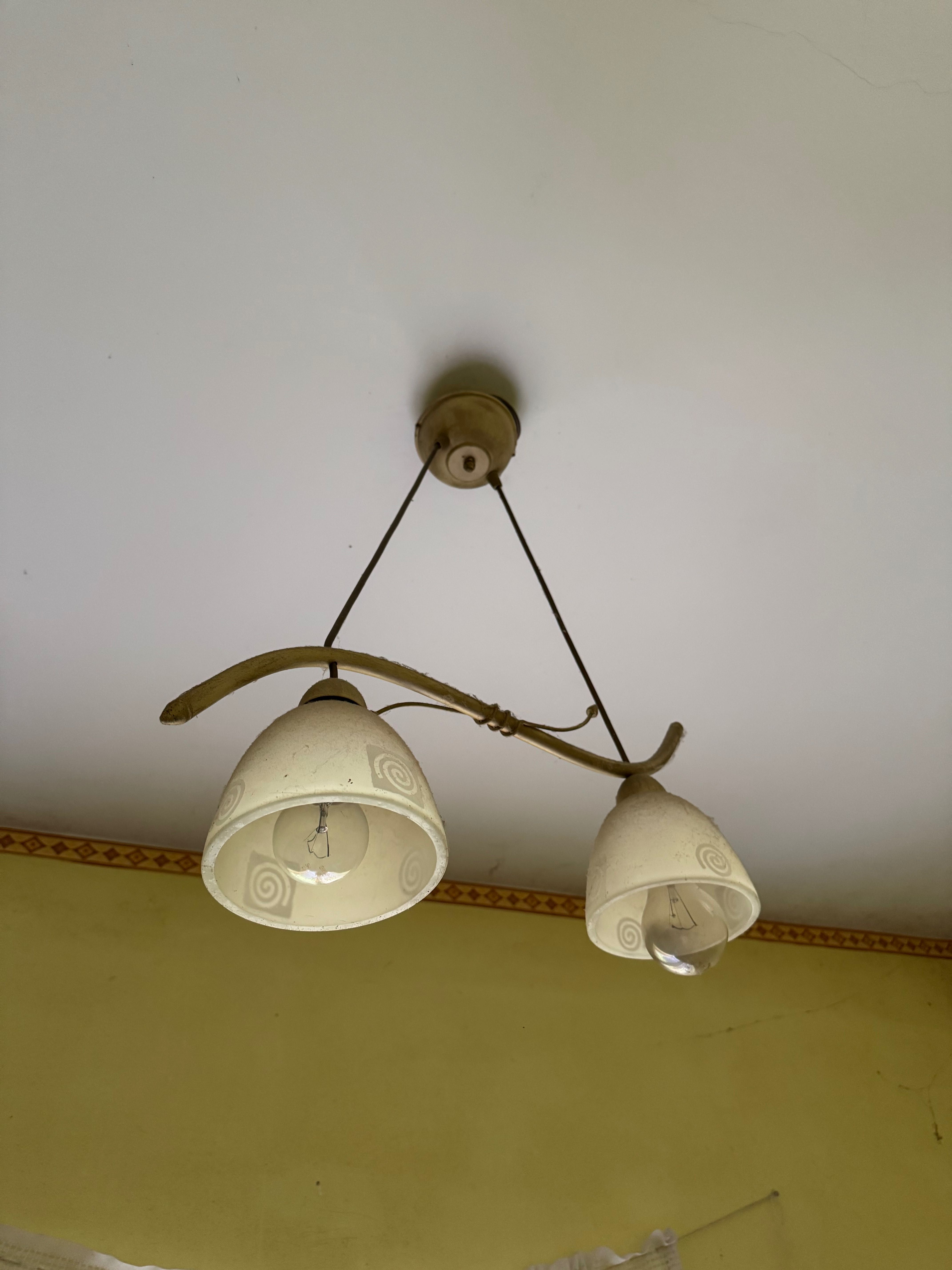 Lampa wisząca 2 klosze