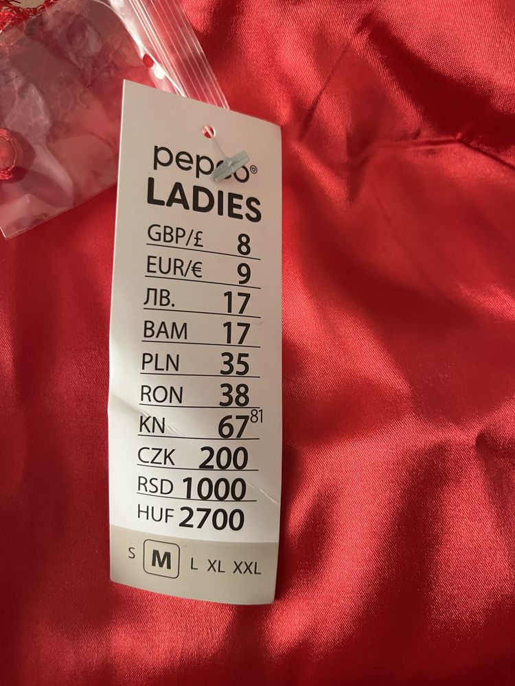 Czerwona nocna koszulka L