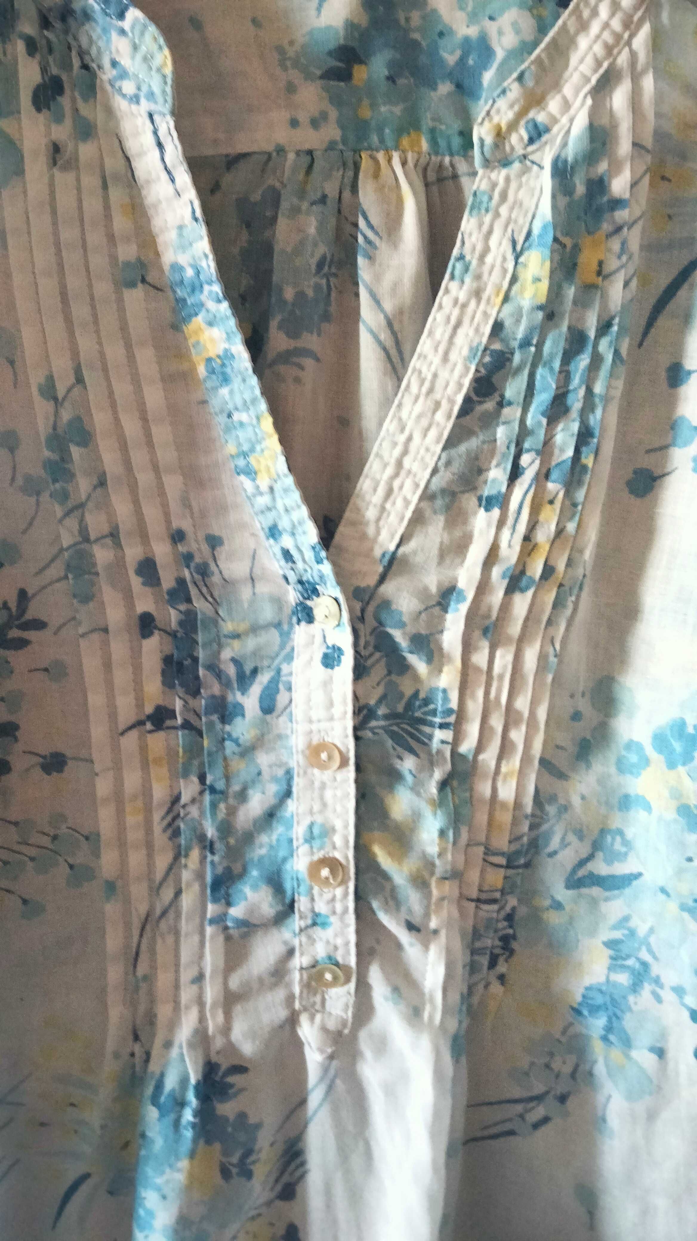 Ніжна котоново-льняна літня блуза M&S, XL-3XL