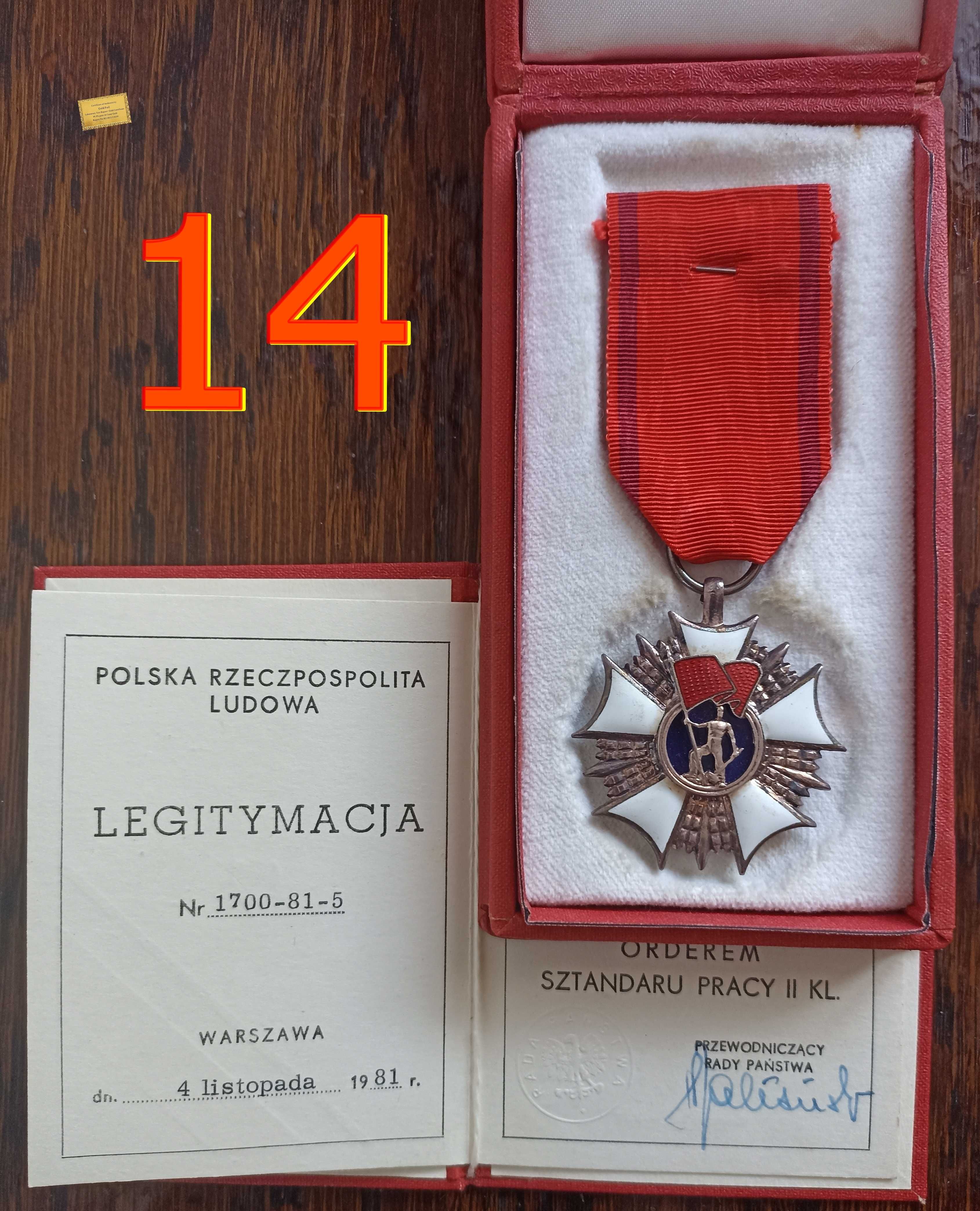 Medal Order Sztandaru Pracy Polonia Restituta Odznaczenie Krzyż Zasług