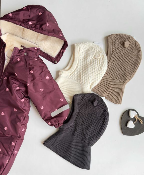 Термо комбінезон бордо-квіточки від h&m ріст від 74 до 104 см