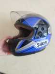 Capacete de mota azul preto e cinzento RF 200 Shoei