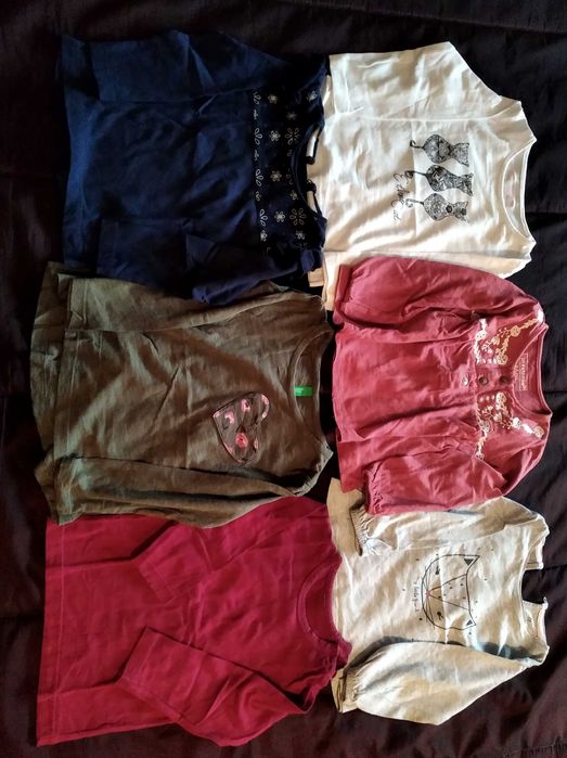 8 lotes de roupa de menina 1-2 anos