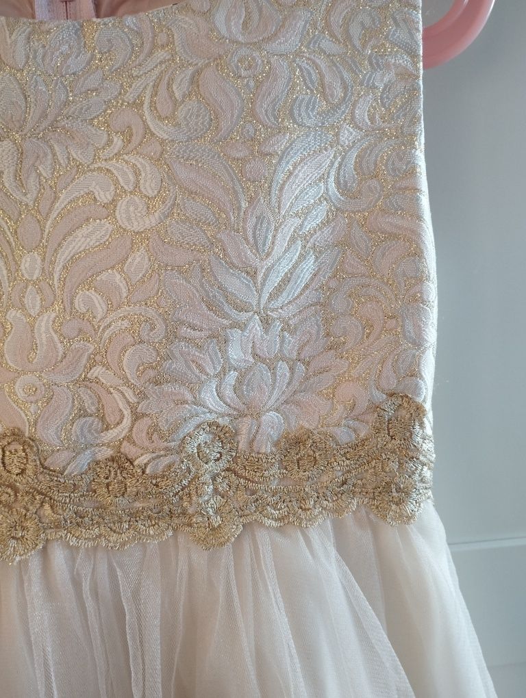 128cm suknia balowa, elegancka sukienka princessa