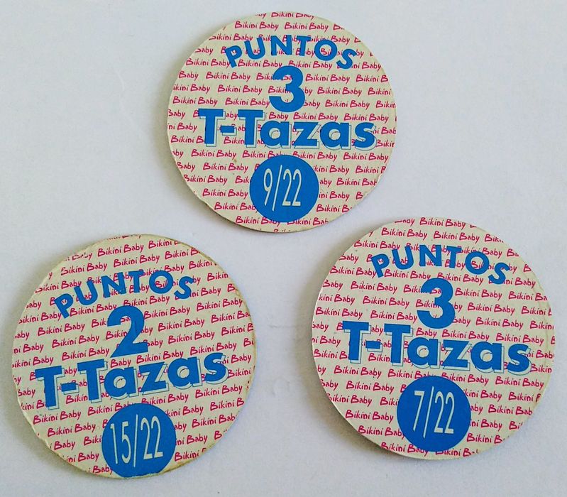 T-Tazas-  Biquini Baby, T- Tazos, n* 7 e, 9 e 15, Espanha
